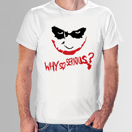 Foto destaque - Camiseta Coringa Why so Serious? Filmes/Sries 16