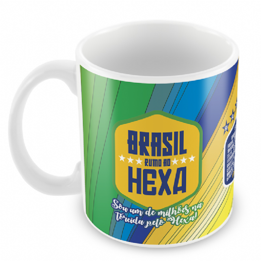 Foto destaque - Caneca Brasil rumo ao Hexa - Jogo Brasil x Servia