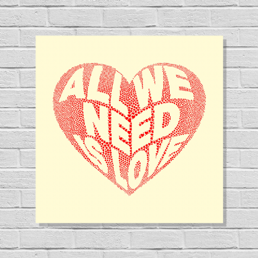 Foto destaque - Placa All we Need is Love