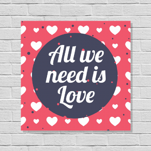 Foto destaque - Placa All we Need is Love