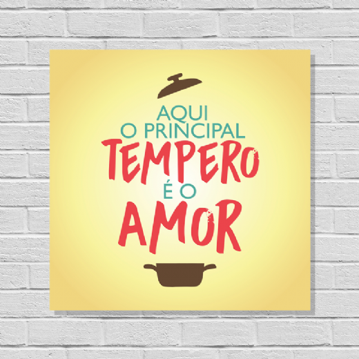 Foto destaque - Placa Aqui o Principal Tempero  o Amor