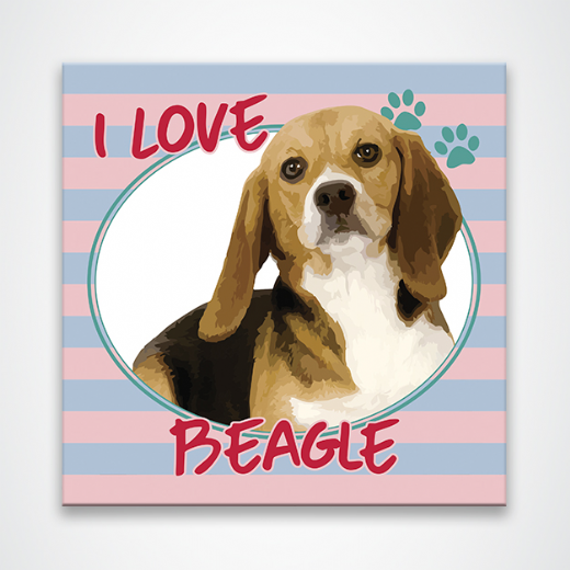 Foto destaque - Placa Decorativa 20x20 Pet I Love Beagle