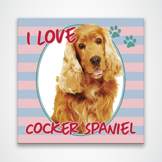 Foto destaque - Placa Decorativa 20x20 Pet I Love Cocker Spaniel