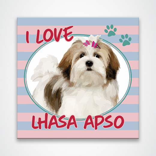 Foto destaque - Placa Decorativa 20x20 Pet I Love Lhasa Apso