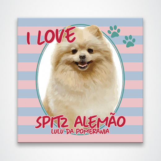 Foto destaque - Placa I Love Spitz Alemo - Lulu da Pomernia