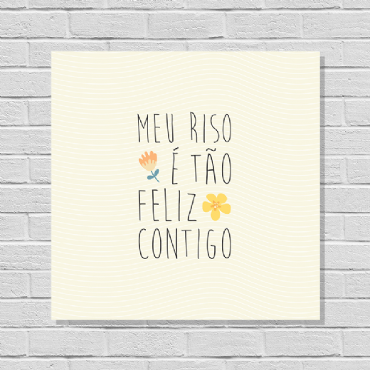 Foto destaque - Placa Meu Riso  to Feliz Contigo