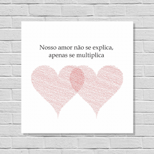 Foto destaque - Placa Nosso Amor no se explica, Apenas se Multiplica