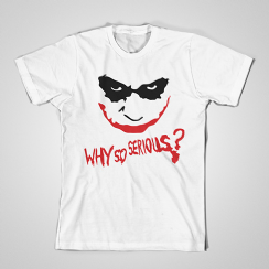 Foto 1 - Camiseta Coringa Why so Serious? Filmes/Sries 16