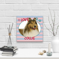 Foto 1 - Placa Decorativa 20x20 Pet I Love Collie