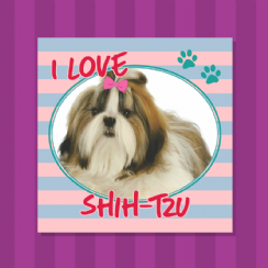 Foto 1 - Placa I Love Shih-Tzu